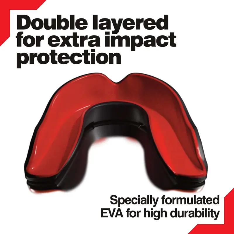 Gum Shield Adult Youth & Junior Premium Boil & Bite for Contact Sports Including: Mouth Guard Boxing, MMA, Gum Shield Rugby, Football, Lacrosse, Hockey, Karate & Martial Arts Mouthguard 2