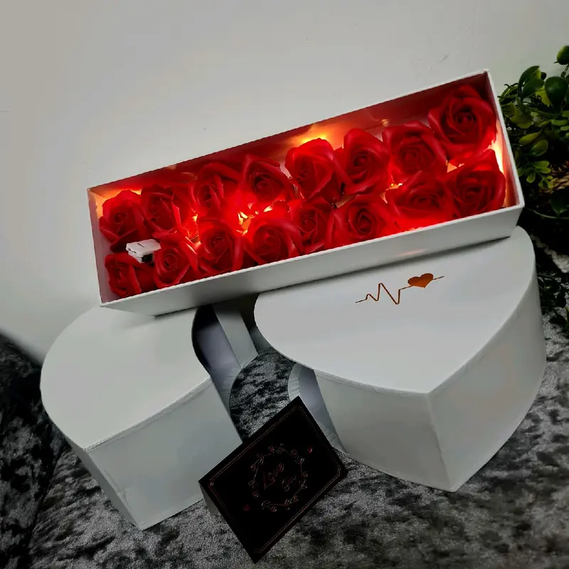 Beautiful LED Slide Love Heart Box Gift 7