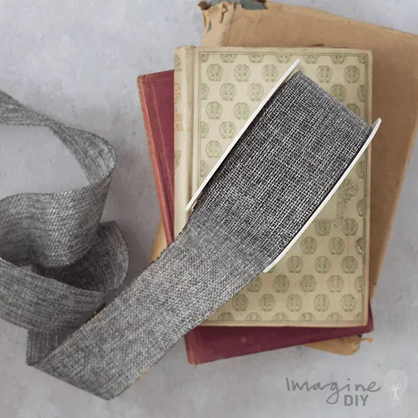 Pristine Grey Burlap Ribbon - 15 Metre Roll / Roll of Dark Grey Hessian Ribbon 0