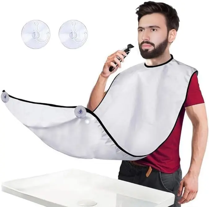 Beard Shaving Apron, hair Catcher For Men, Shaving and Trimming, Household Beard apron, Bead Bib, Shaving Tool, Shaving Bib, Beard trimming Beauty Accessories, Christmas Sale, TikTok Shop, Black Friday Gift Heatless Haircare