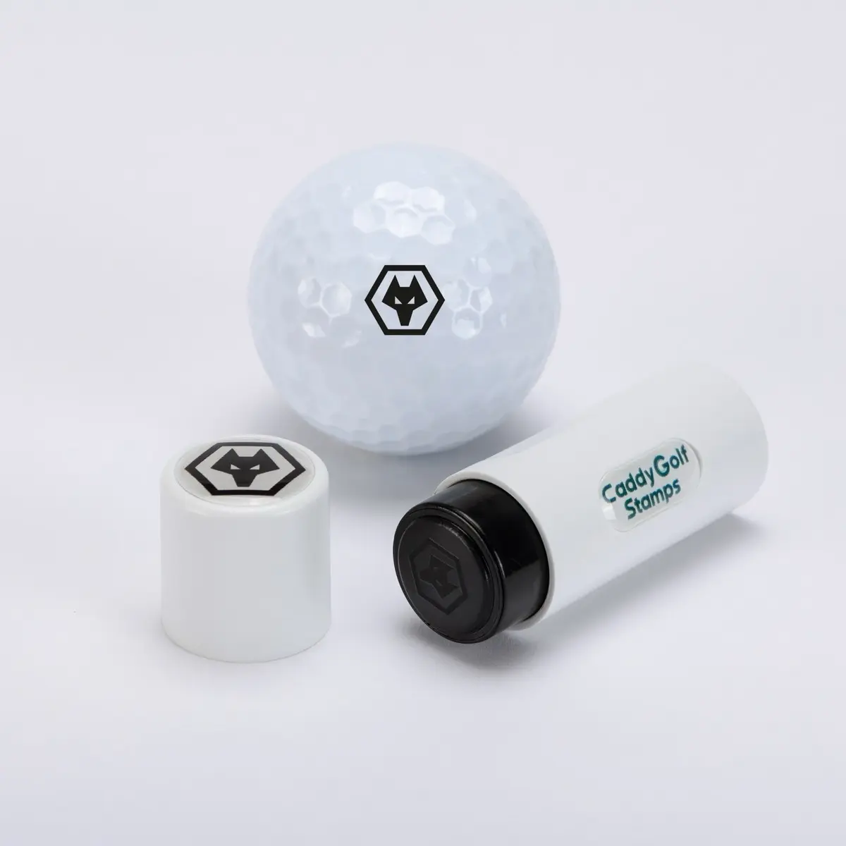 CaddyGolfStamps Wolves FC Football Design Wolverhampton Wanderers Golf Ball Stamper Stamp Marker Personalise your Golf Balls Golf Gift Birthday Gift Xmas Christmas Gift