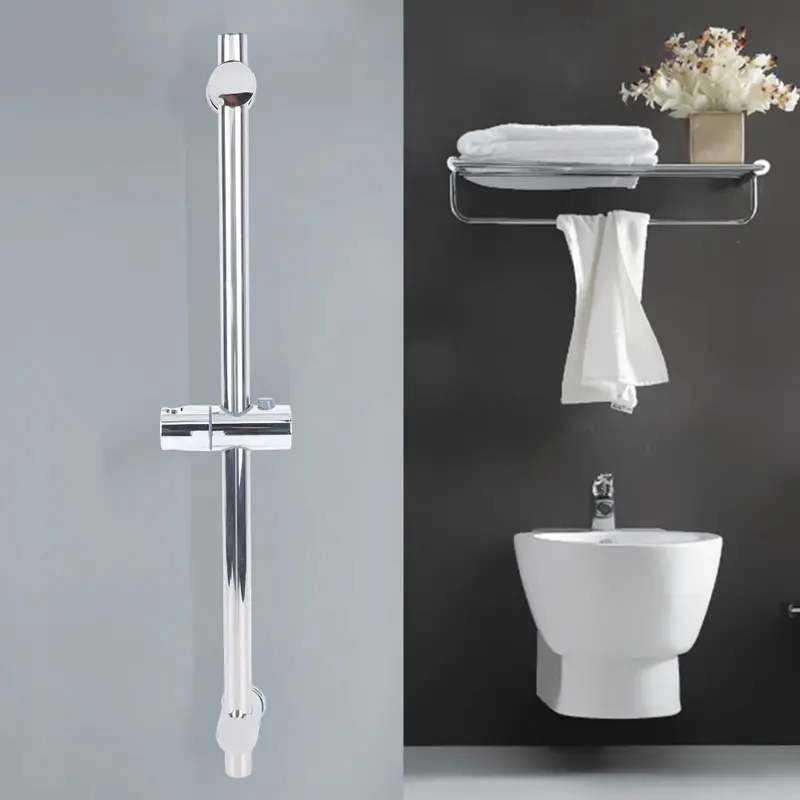 Adjustable 304 Stainless Steel Bathroom Tool 25.98in Sprinkler Lifting Rod Shower Slide Bar 2