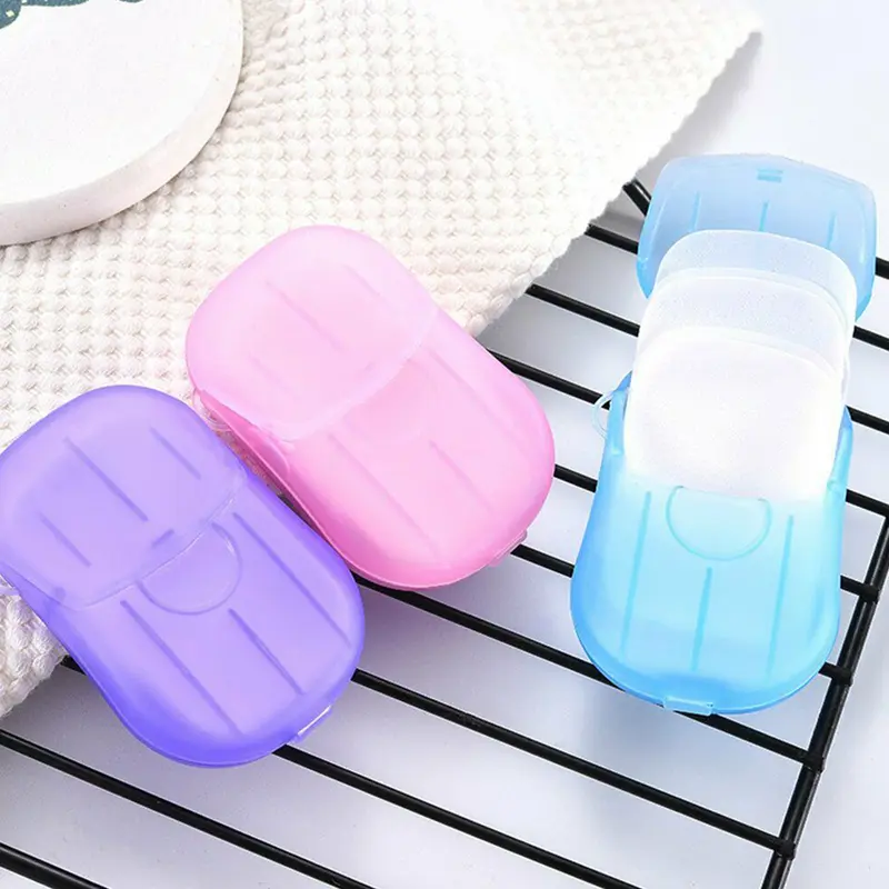 20-100x Portable Paper Soap Dispenser Travel Outdoor Camping Hand Hygienic Wash Compact 6