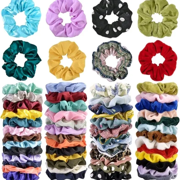Soft Hair Accessories for Women or Girls - Hair Bands Scrunchie Bobbles Ponytail Holder