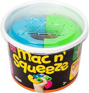 Mac N Squeeze NeeDoh - 4 Flourescent Elastic Macaroni Elbow Fidget Toys
