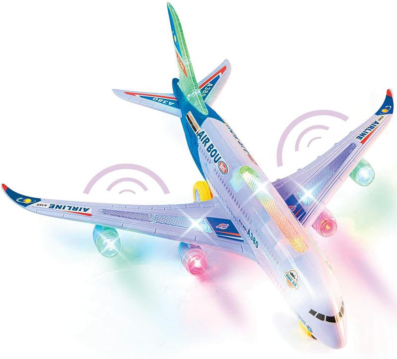 Kids Large Plane A380 Air-Bus Toy Bump & Go Aircraft for boys and girls Kids LED Lights Music Toy 2