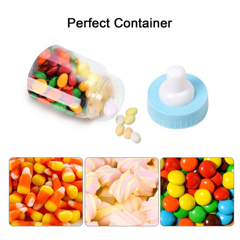 JF HOME BLISS 24X Fillable Bottles Candy Box Baby Shower Baptism Party Favour Christening Grade Candy Bottles Decorations Feeding Bottle Gift (Blue) 6