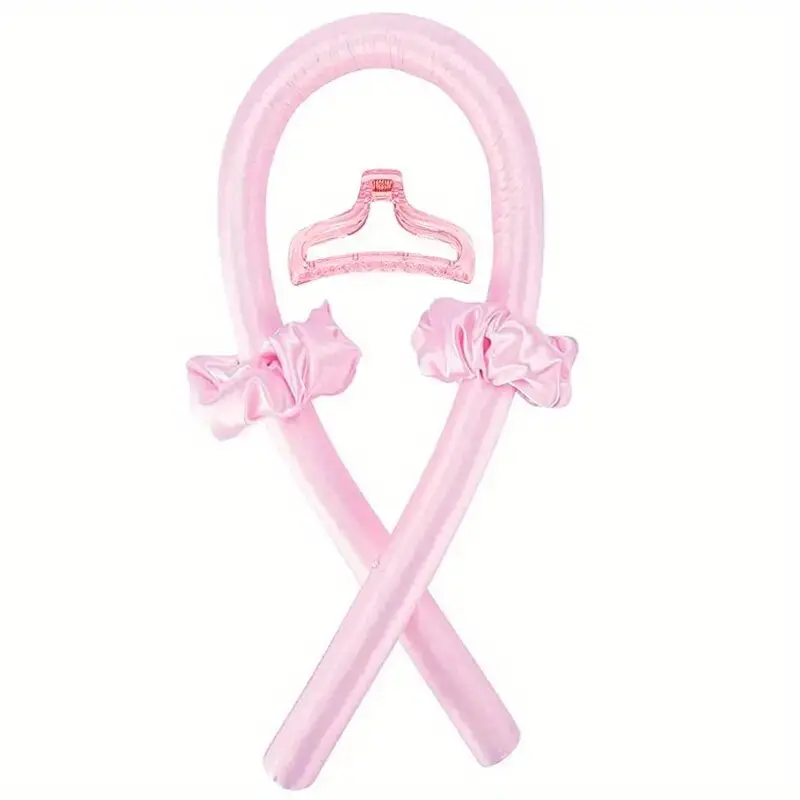 Stain Heatless Curlers-Heatless Styling Haircare Tools Claw Clip, Padded Rod, Gift for Women Teenagers