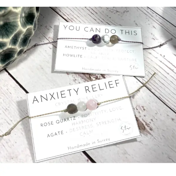 Stosa - Crystal Bracelet - Real Crystal Jewellery - String Crystal Bracelet - Energy Bracelet - Anxiety Bracelet - Healing Bracelet - Crystal Anklet Daily Birthday 8