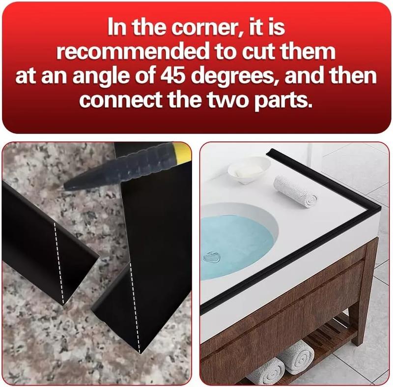 Product Introduction of ONCETRY 2M Bendable Bathroom Edging Seal Trim Strip Sink Kitchen Water Barrier 5