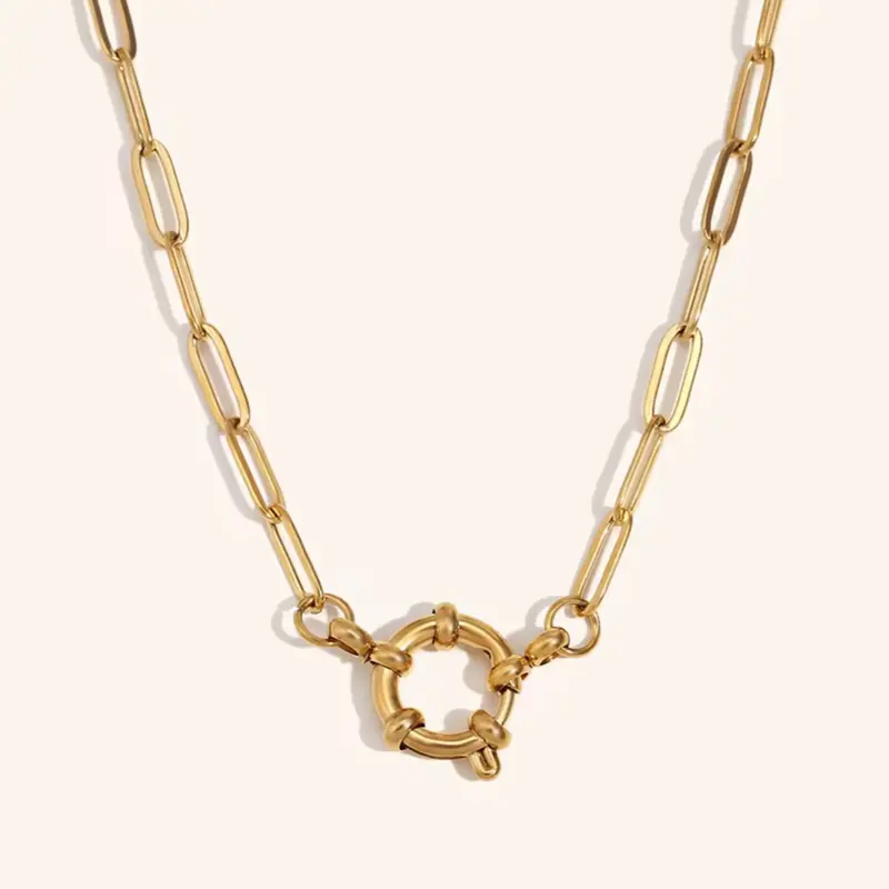 Paperclip Clasp Charm Chain
