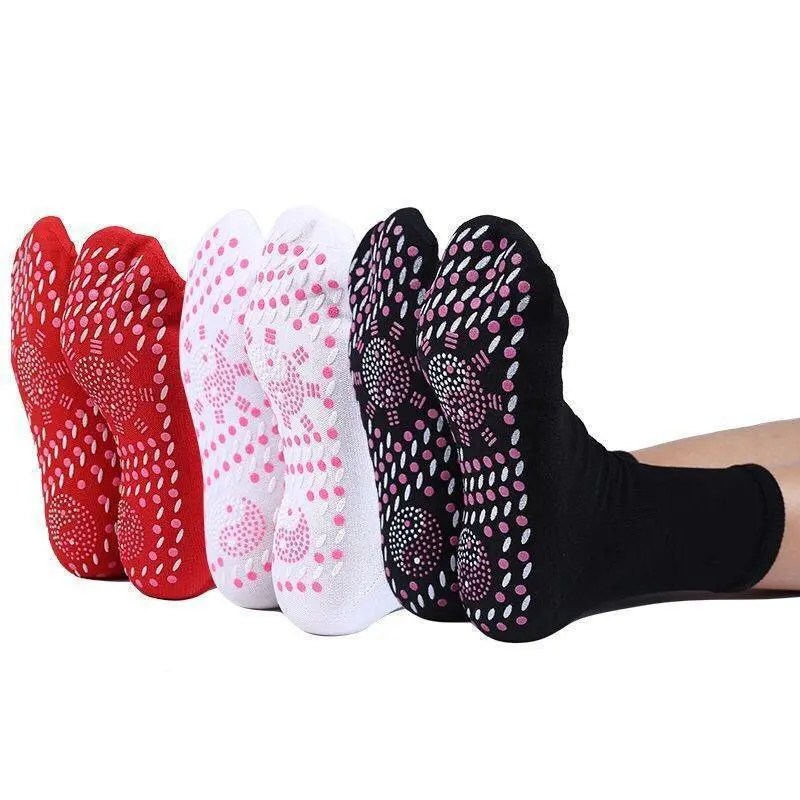 Self Heating Socks Health Massage Socks Self Heating Middle Tube Thickened Warm Foot Socks Hot Moxibustion Cold Proof Socks 3