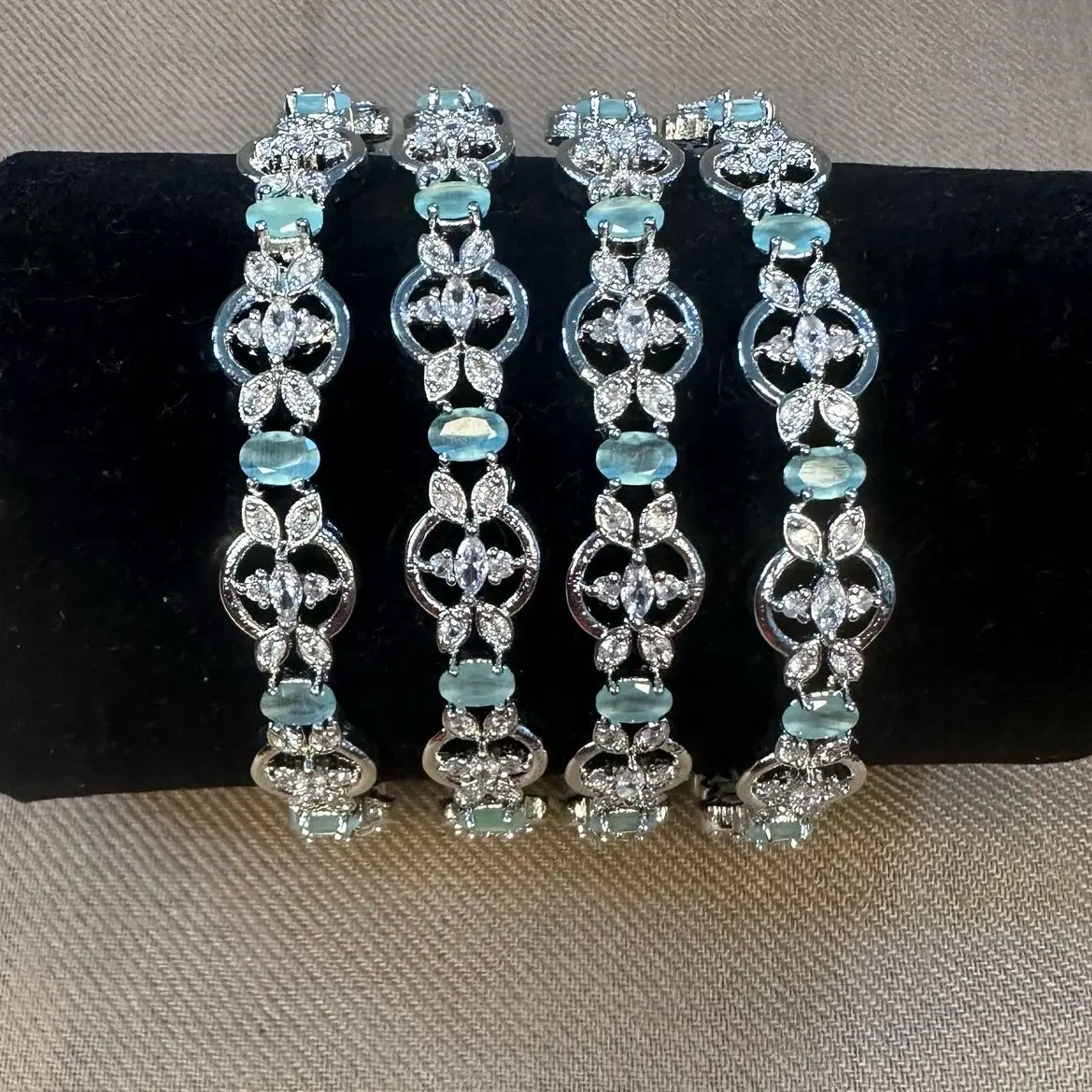 BANGLES/ Women’s Silver Bangles in different designs and colours . Modern and elegant design . Perfect for daily wear / Weddings/ Engagement & parties. All bangles size 2.4 & silver 2 piece bangle set 2.5