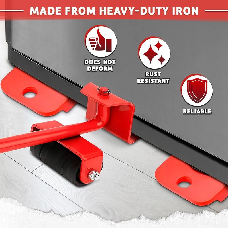 Product Introduction of Easy Moving Removal Heavy Furniture Shifter Lifter Slider Mover Wheels Move Kit Wheel Moving Removal 5Pcs 9