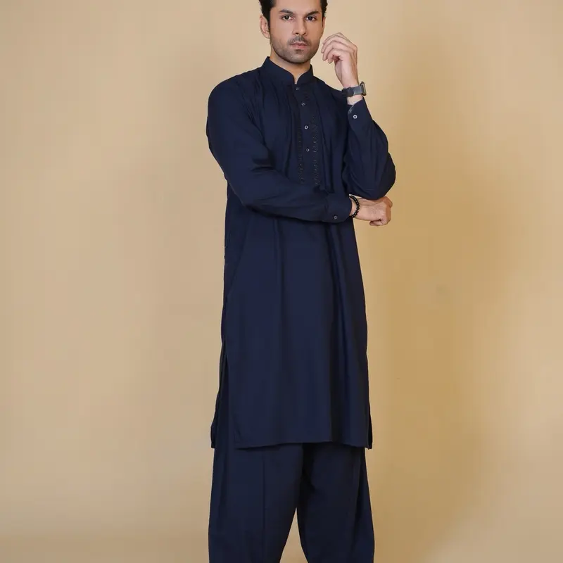 Al-Qaisar Embroidered Shalwar Kameez Wash & Wear Fabric premium Quality 5