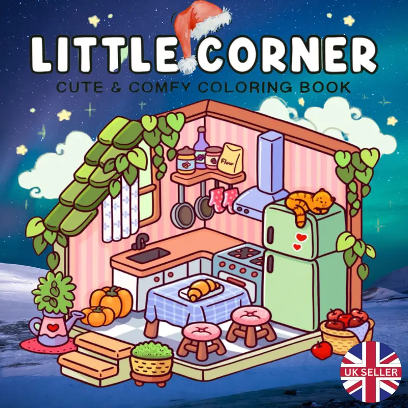 Little Corner Coloring Book for Adults & Teens – 40 Relaxing Hygge-Inspired Designs for Stress Relief | UK Seller, Next-Day Delivery 3
