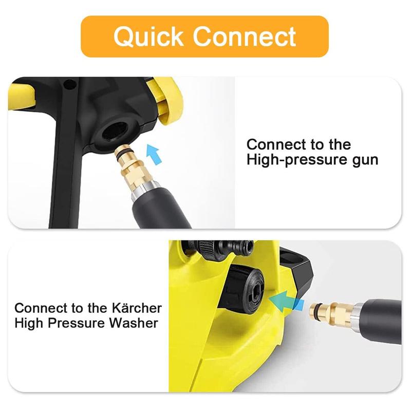 GoDyna 15m Pressure Washer Hose High Pressure Hose for Karcher K Series Pressure Washer K2 K3 K4 K5 K7 Click Type Plug Quick Karcher Hose Connector 3