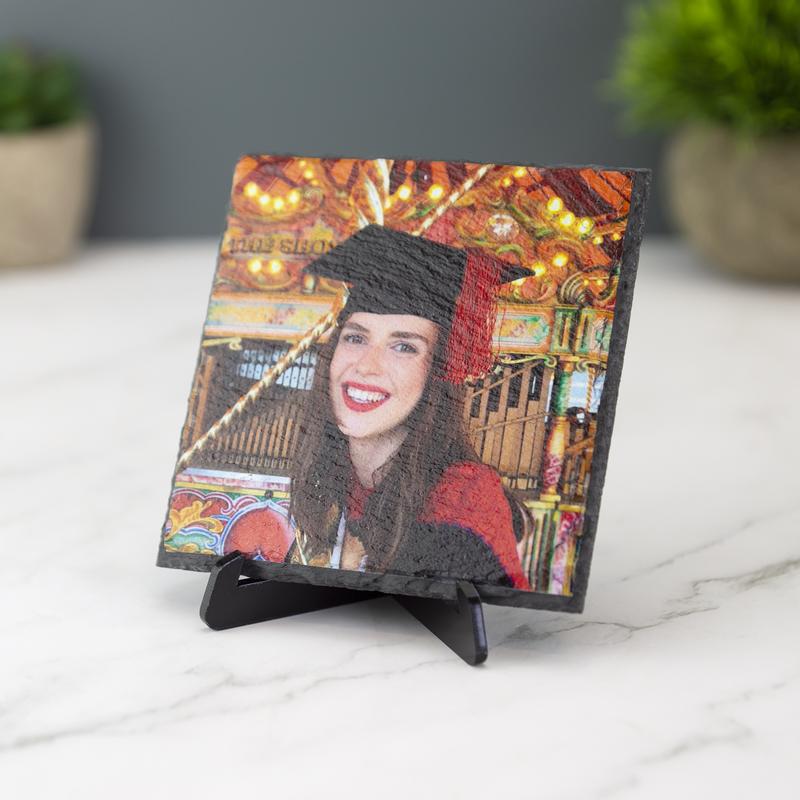 Personalised Photo Slate Printed Plaque With Custom Image & Stand 2