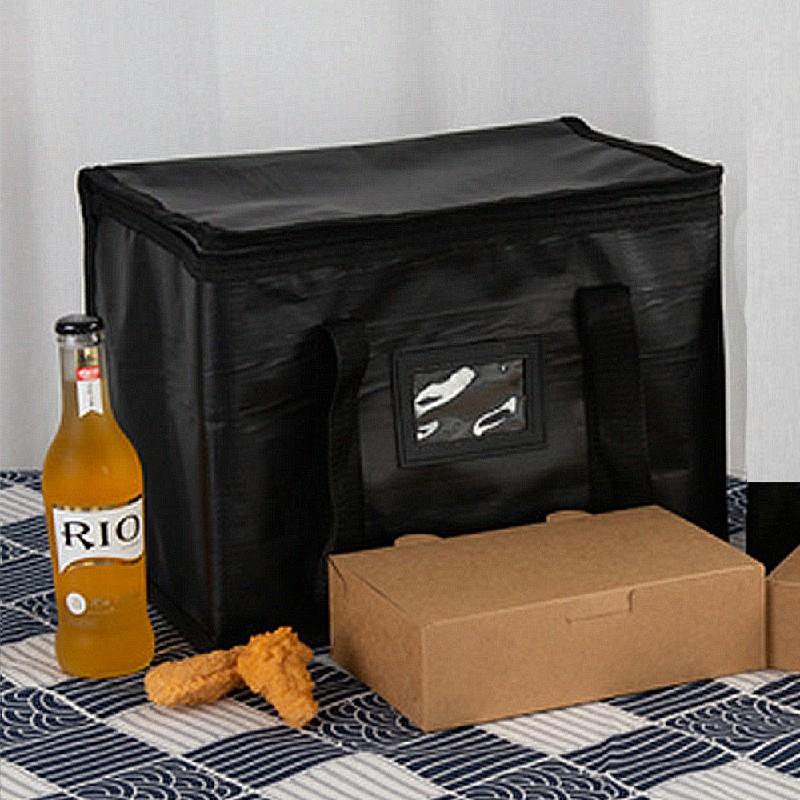 "70L Insulated Food Delivery Bag - Large Thermal Cooler carry Bag for Groceries, Pizza, Takeaway, and Picnic Use, Keeps Food Warm or Cold-Black" 4