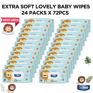 Deep Fresh Extra Soft Lovely Baby Wipes - Lion 24 Packs 72pcs,  It does not contain alcohol, pH balanced,