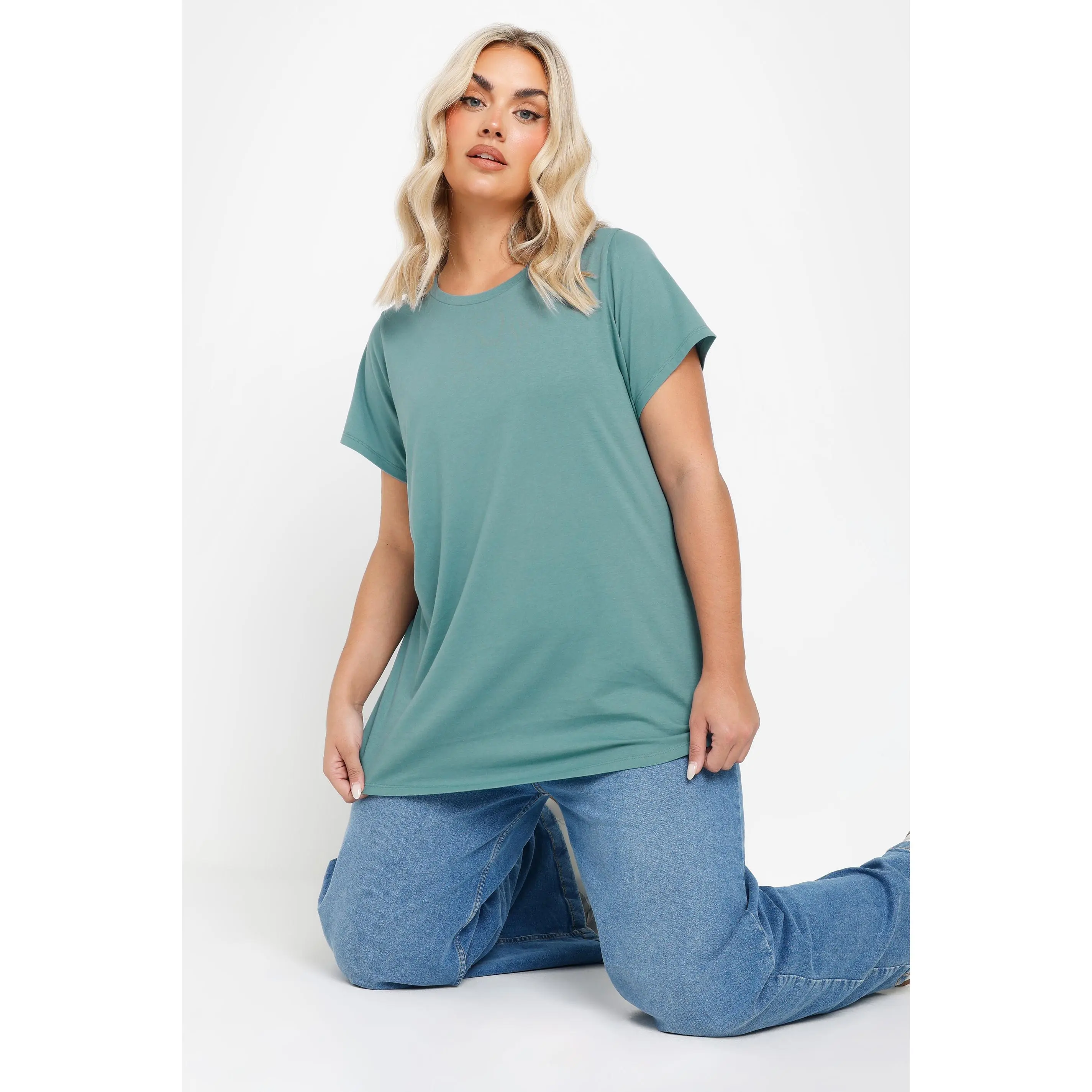 YOURS Curve Blue Essential T-Shirt