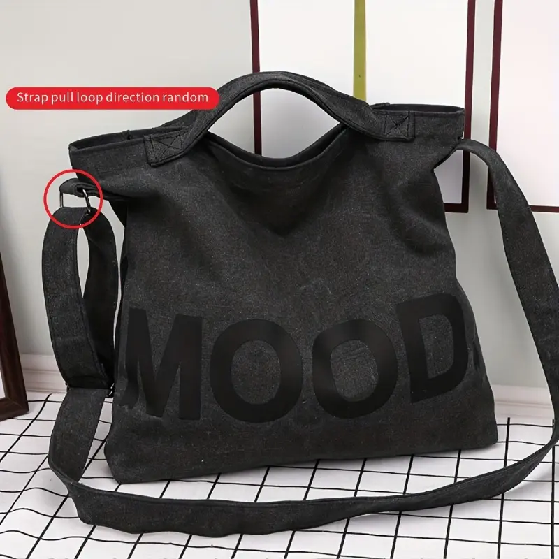Large Capacity Multifunctional Tote Travel Messenger Bag Made of Canvas for Women, Suitable for Crossbody Use. 4