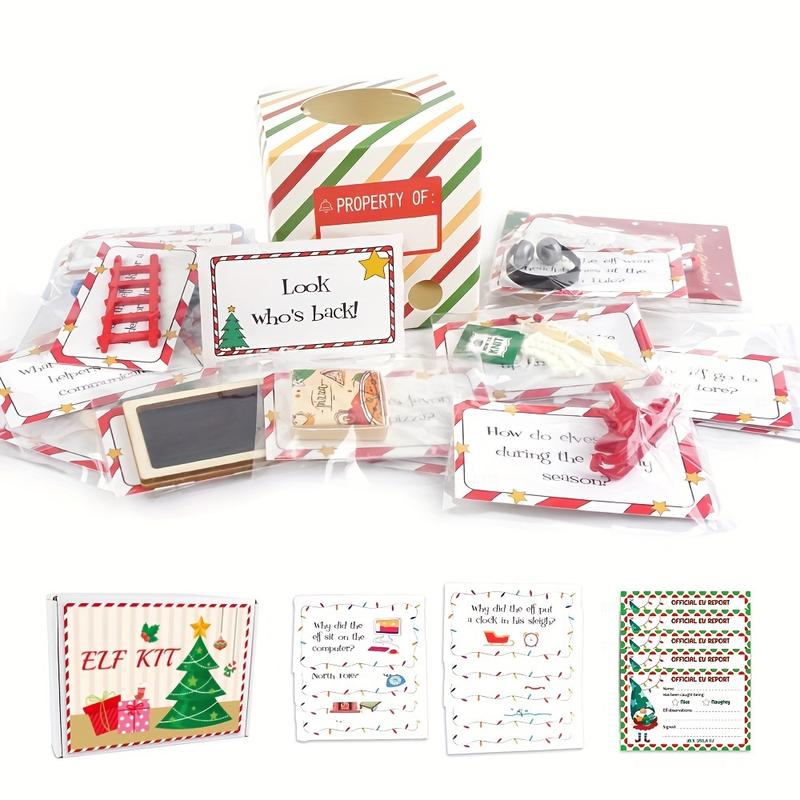 Product Introduction of 24pcs Elf on the Shelf Advent Calendar Kit, Christmas Countdown with Jokes & Surprises, Festive Home Decor, No Feather, Plastic, Battery-Free, Holiday Seasonal Decor 2