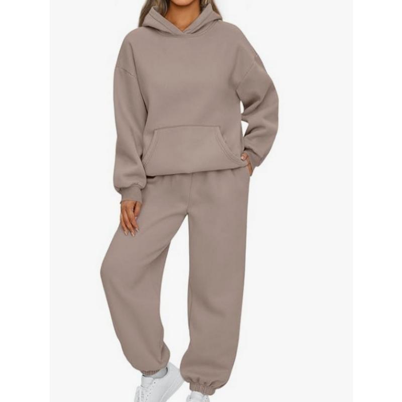 【2025】2024New Women'S 2-Piece Casual Hoodie Tracksuit Pantsuit For Fall/Winter Womenswear Long Sleeve Minimalist Womenswear Overalls Underwear Lady Comfort Basic Longsleeves 5