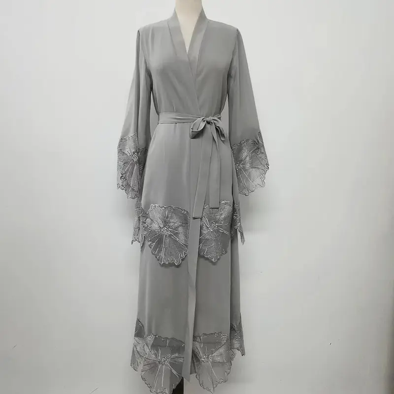 HASASERIES HS1025 1pcs Lace Embroidery Double-Layer Cardigan 6