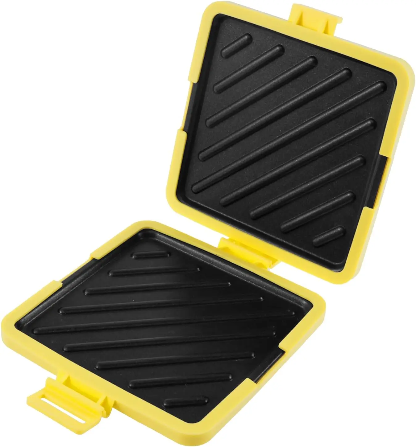 Microwave Toastie Sandwich Maker, Breakfast Sandwich Maker, Silicone Microwaveable Cookware, Rapid Heating,Non-Stick Plates, No Electricity, Wireless,for Cooking Delicious Crispy Sandwiches (Yellow)