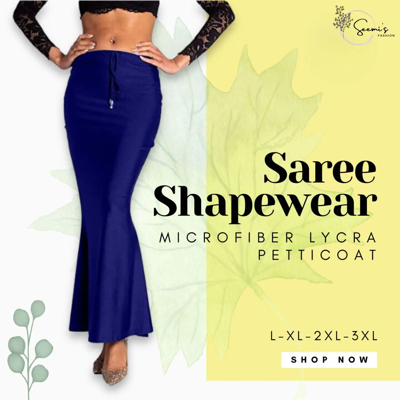 Saree Shapewear Microfiber Lycra Petticoat Fabric Fit Soft