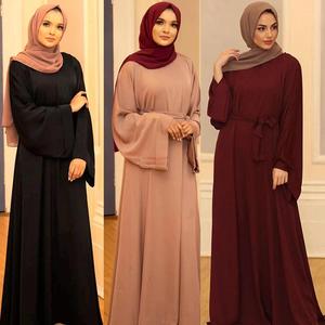 Modest soild color loose fitting muslim abaya MS013#