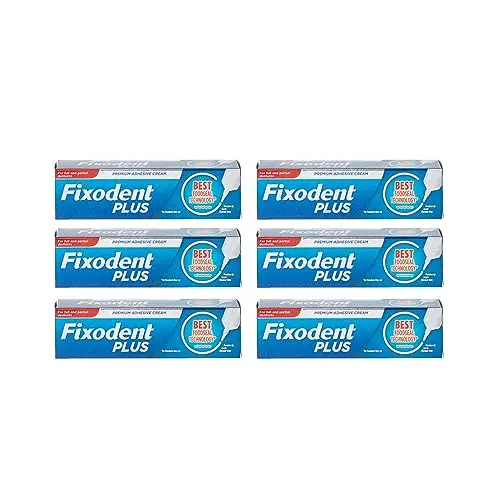 6 x Fixodent?Denture Adhesive Cream Food Seal 40g by Fixodent 1