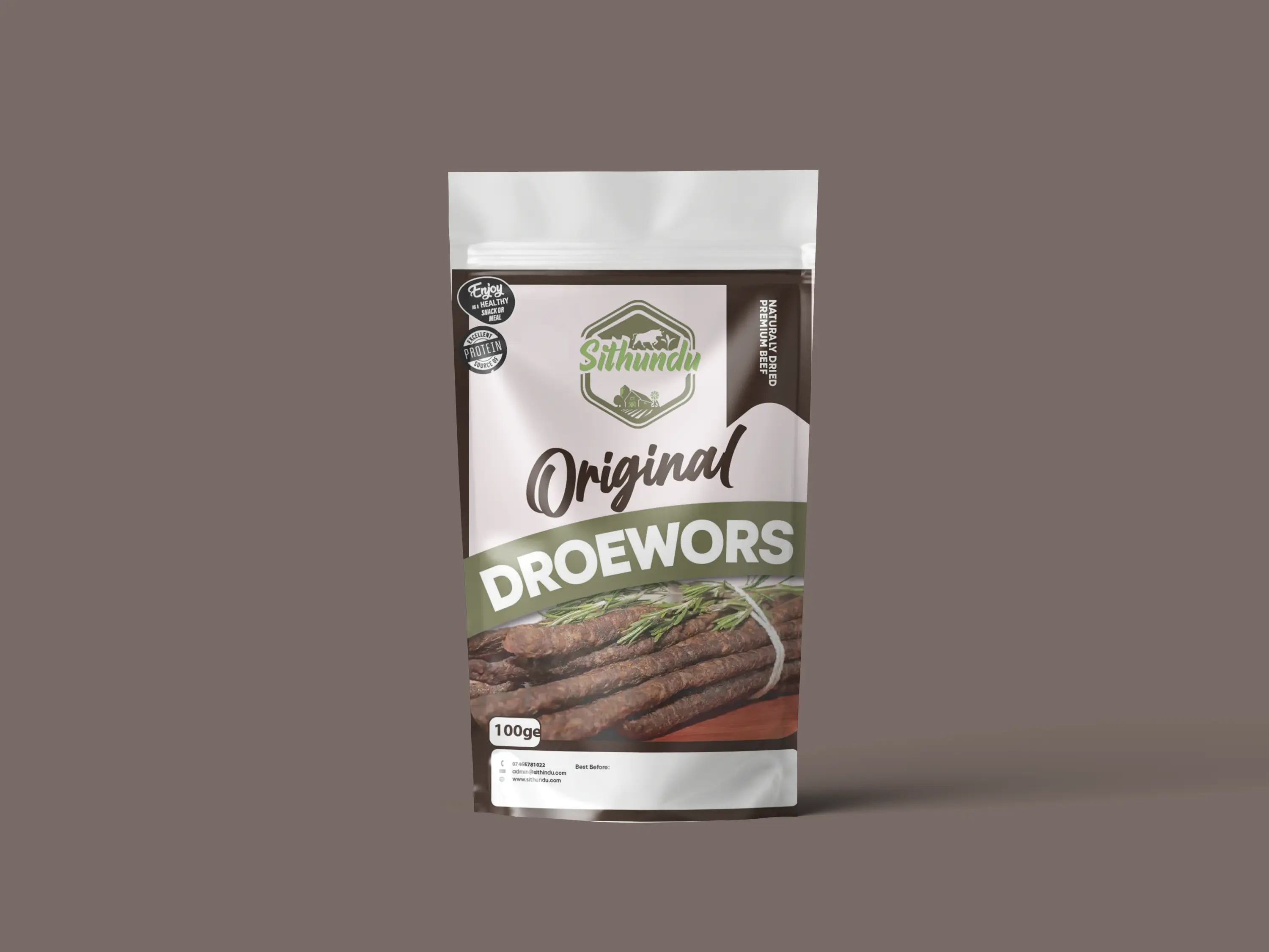 Sithundu Original Droewoers Dried Snack - Delicious and Healthy - Dry