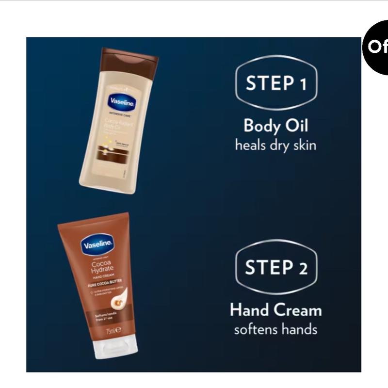 Pack of 3 Vaseline Intensive Care Body Oil Cocoa Radiant 200ml Body Care Moisture radiance 5