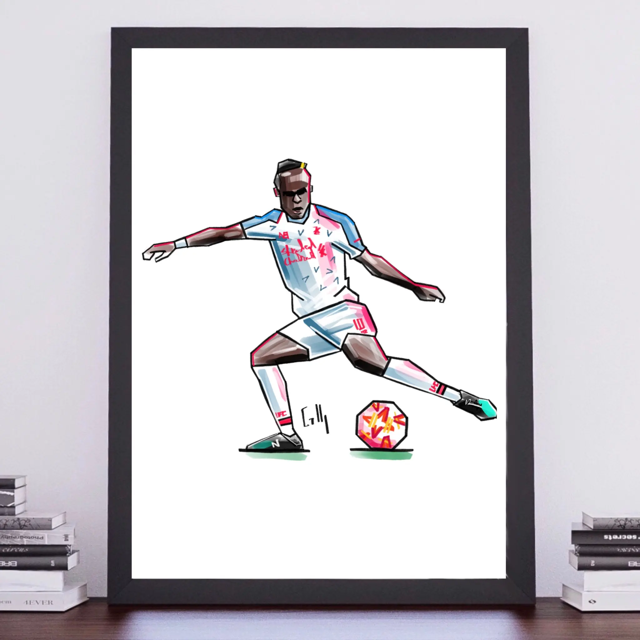 A4 Art Print - Sadio Mane vs Bayern 2019