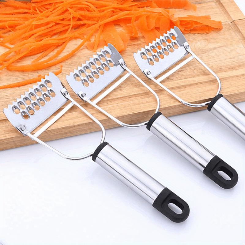 Product Introduction of 1pc Versatile Stainless Steel Vegetable Grater & Peeler - Ideal for Potatoes, Carrots, Fruits | Durable Kitchen Tool with Ergonomic Handle for Home and Outdoor Use, Vegetable Slicer 0