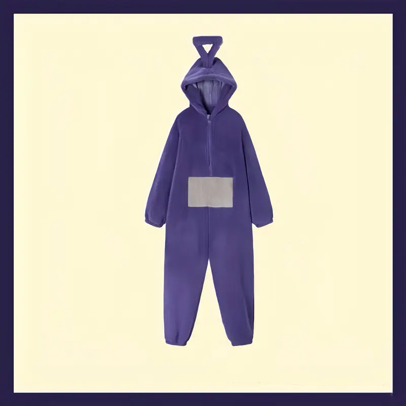 Teletubbies Onesies, Halloween Cartoon Cosplay Hooded Onesies, Super Soft Flannel Adult Pajamas, Cute Cartoon Teletubbies Onesies, Adult Pajamas, Nightgown, Pajamas Loungewear Menswear Nightwear Homewear 6