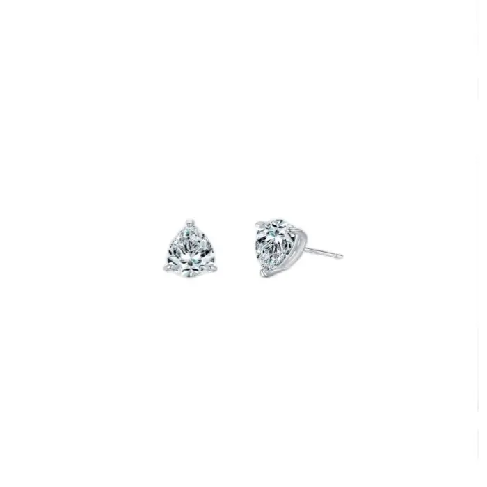 Sterling Silver Earrings with Pear Cut Cubic Zirconia Diamonds- Women’s Jewellery