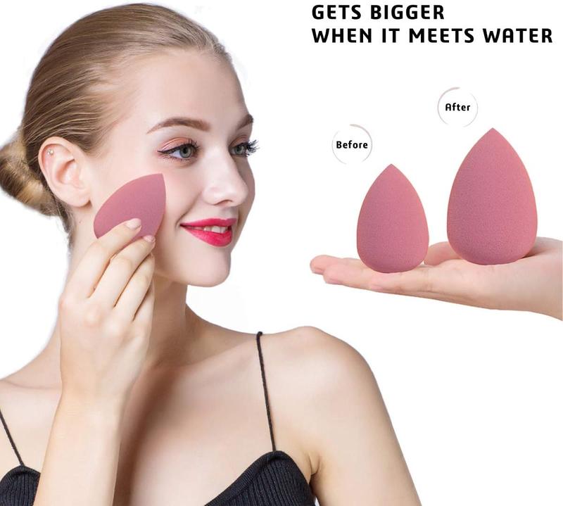 10 Pcs Makeup Blender Sponge Set - Soft Beauty Sponge Blenders in Pastel, Khaki & Gold, and Purple Haze Colors 7