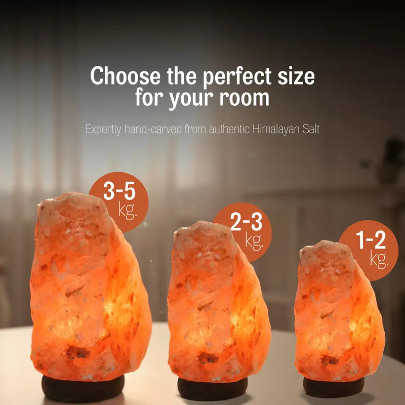 Straame Lighting - 100% Real Himalayan Crystal Rock Salt Lamp - Direct from Foothills of The Himalayas - Wooden Base Calming Atmosphere Night Lamp - Handcrafted Design - Great as a Gifts 3