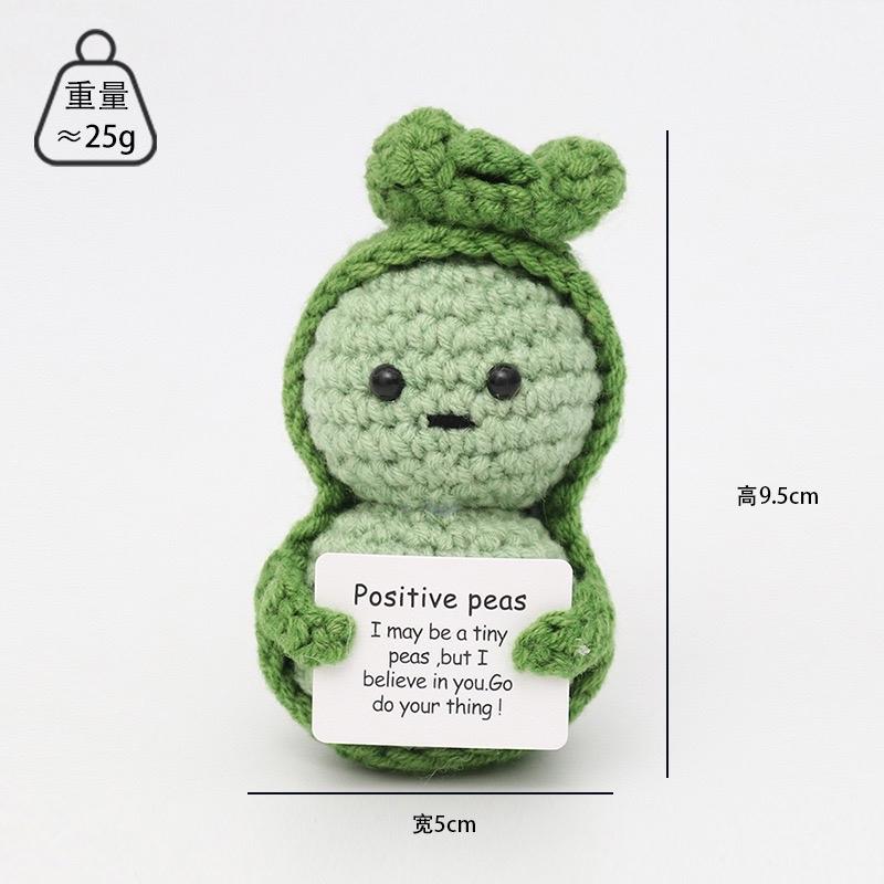 Knitted Positive Ornaments, Emotional Support Gift, Handmade Creative Crochet Dolls, Funny Mini Home, Room Decorations, Gifts for Holiday, Birthdays, Encouragement to Friends and Family, Home Parties! Ideal for Student Exams Graduation. 1