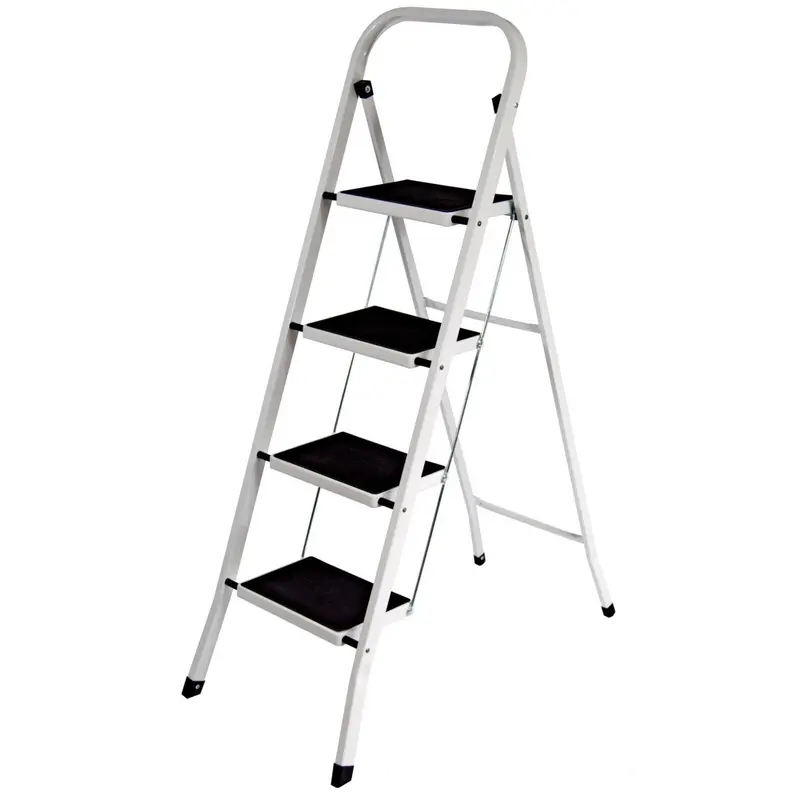 1 2 3 Step Ladder Folding Portable Compact Heavy Duty Iron Anti-Slip Mat Stool 5