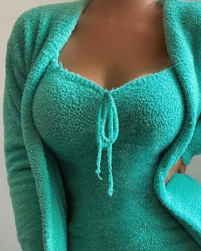 Product Introduction of 2025 New Autumn Winter Women's Plush Pajamas Set Crop Tops+Long Pants+Coat 3 Pieces Suit Homewear Matching Sets Warm Pyjamas Pjs 18
