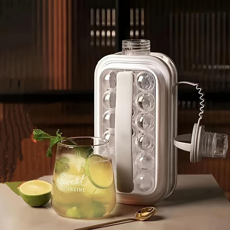 High Capacity Folding Ice Maker Water Bottle with 17 Grids and Grinding Tool - Perfect for Making Ice Balls, Blocks, and Rectangular Shapes - Household Silicone Ice Mold for Refrigerator Accessories Kitchen Utensils 8