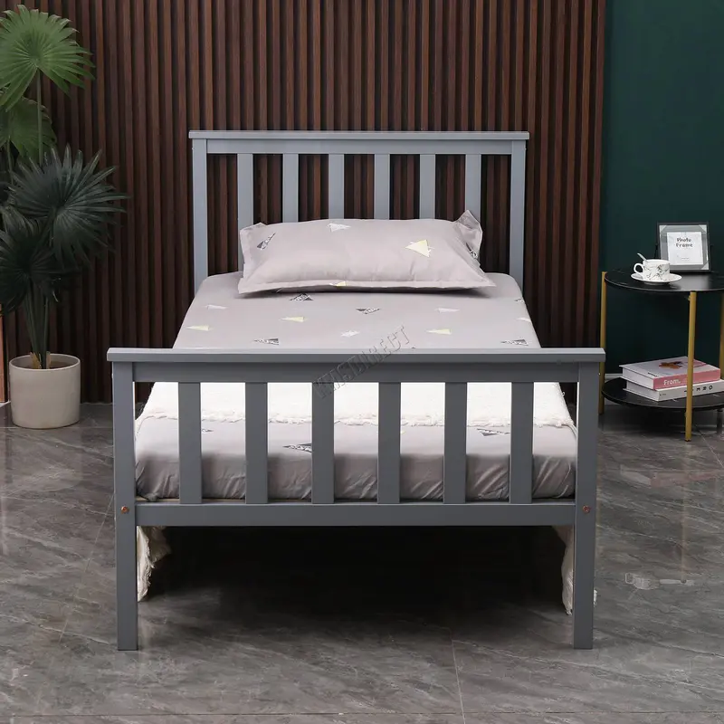 WestWood Single Double King Bed Solid Pine Frame Bedroom Footboard 2
