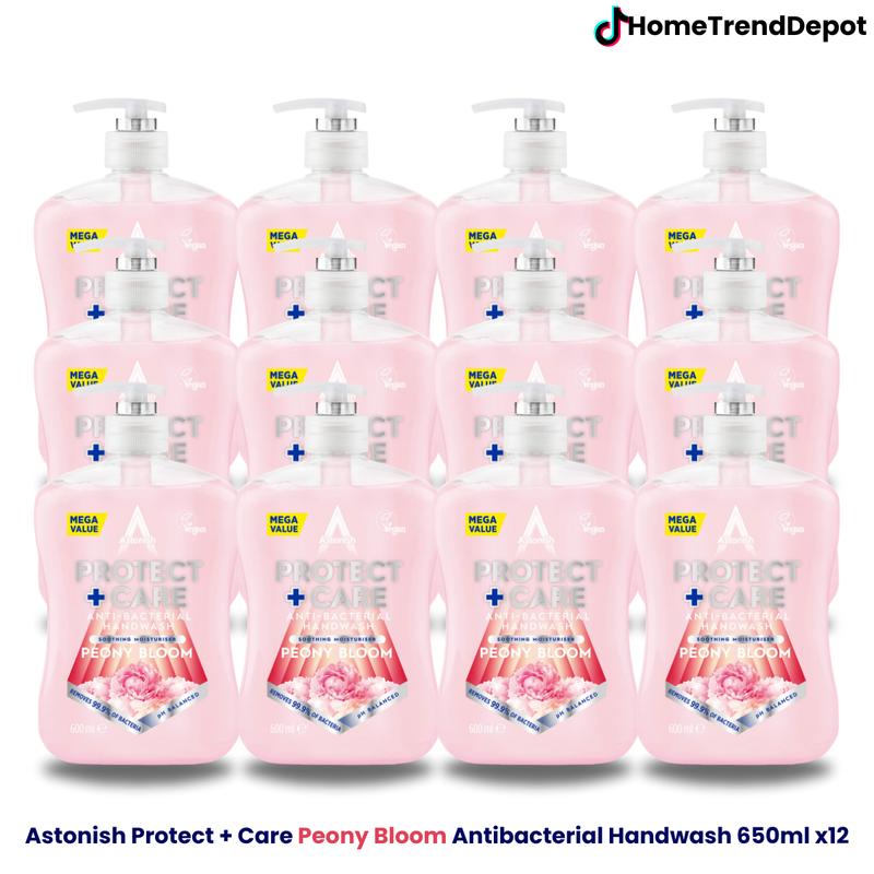 Astonish Protect Plus Care Antibacterial Handwash Peony Bloom Removes Bacteria Balanced pH for Skin Health Gentle on Hands Fragrance Vegan Comfort Raspberry Ripple Scent 8