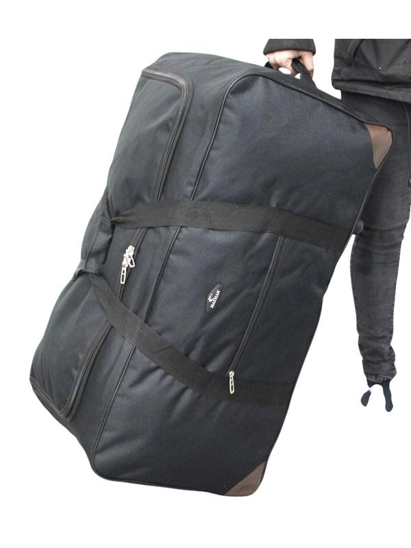 X Large 32" Folding Wheel Bag Holdall Luggage Travel Sports Weekend Cabin Case 0