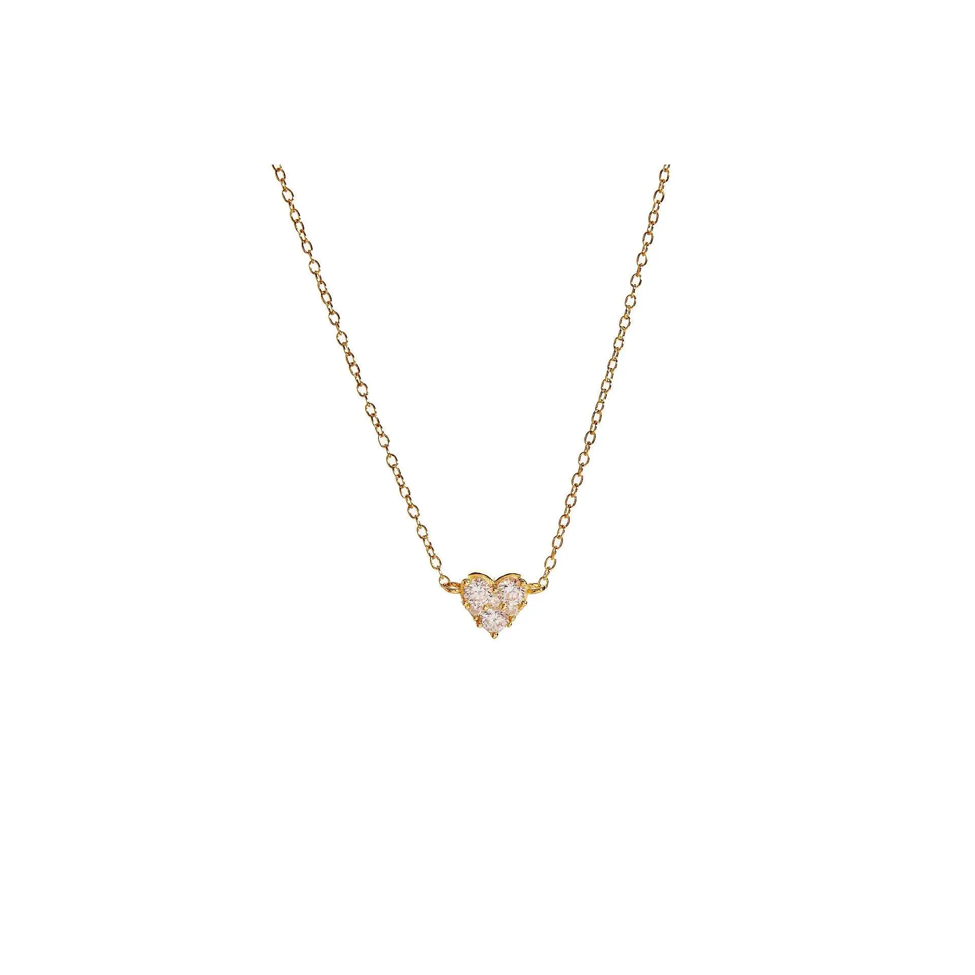 Beautiful Things Heart Solitaire Gold Necklace