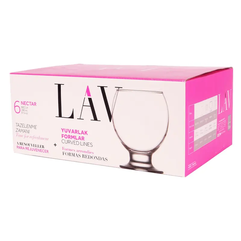LAV Nectar Glass Tumblers - 280ml - Pack of 12 4
